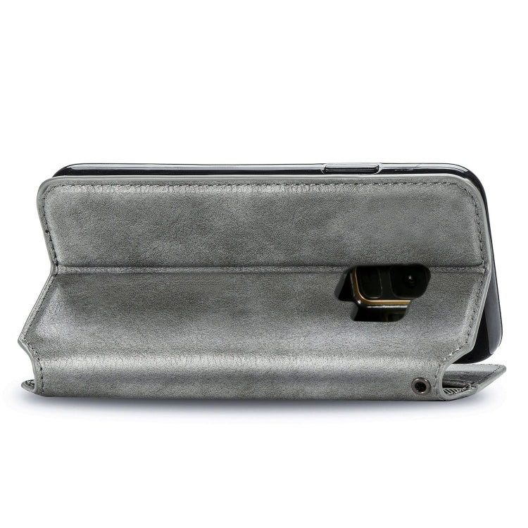 For Samsung Galaxy S9 Cubic Grid Pressed Horizontal Flip Magnetic Leather Case with Holder & Card Slots & Wallet