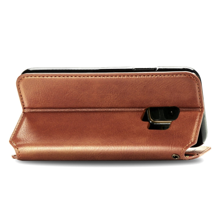 For Samsung Galaxy S9 Cubic Grid Pressed Horizontal Flip Magnetic Leather Case with Holder & Card Slots & Wallet