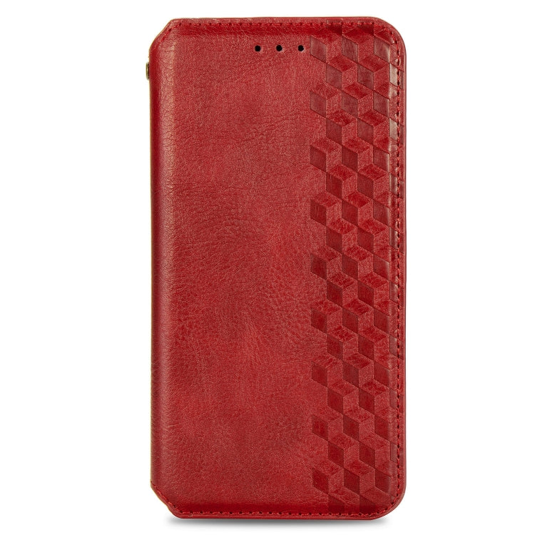 For Samsung Galaxy S9 Cubic Grid Pressed Horizontal Flip Magnetic Leather Case with Holder & Card Slots & Wallet