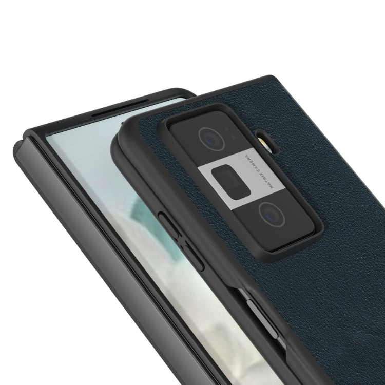 For Honor Magic Vs3 ABEEL Genuine Leather Wave Black Edge Phone Case