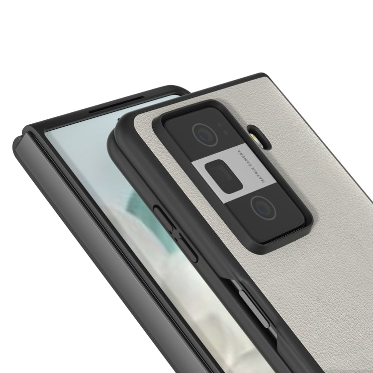 For Honor Magic Vs3 ABEEL Genuine Leather Wave Black Edge Phone Case