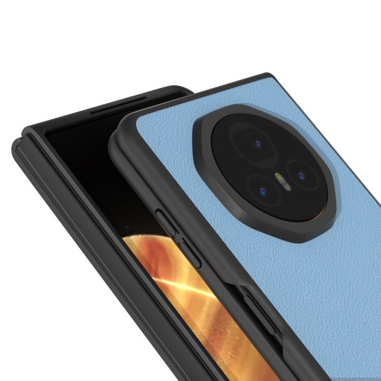 For Honor Magic V3 ABEEL Genuine Leather Wave Black Edge Phone Case