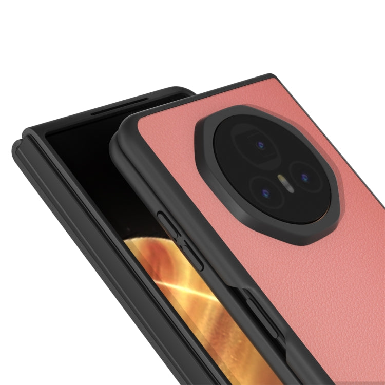 For Honor Magic V3 ABEEL Genuine Leather Wave Black Edge Phone Case