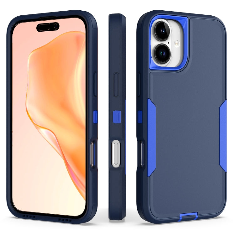 For iPhone 16 Plus 2 in 1 PC Hybrid TPU Phone Case