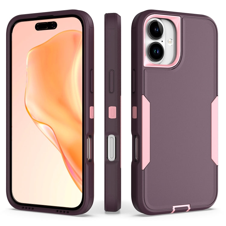 For iPhone 16 Plus 2 in 1 PC Hybrid TPU Phone Case