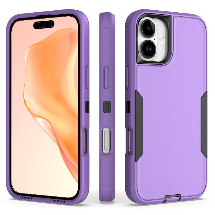 For iPhone 16 Plus 2 in 1 PC Hybrid TPU Phone Case