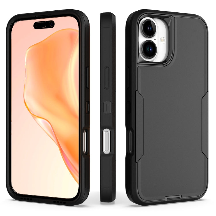 For iPhone 16 Plus 2 in 1 PC Hybrid TPU Phone Case