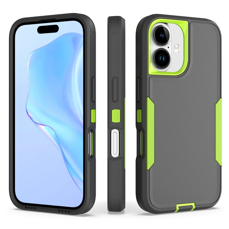For iPhone 16 2 in 1 PC Hybrid TPU Phone Case