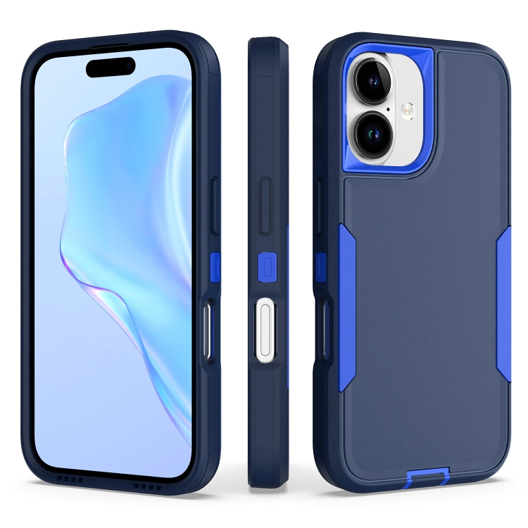 For iPhone 16 2 in 1 PC Hybrid TPU Phone Case