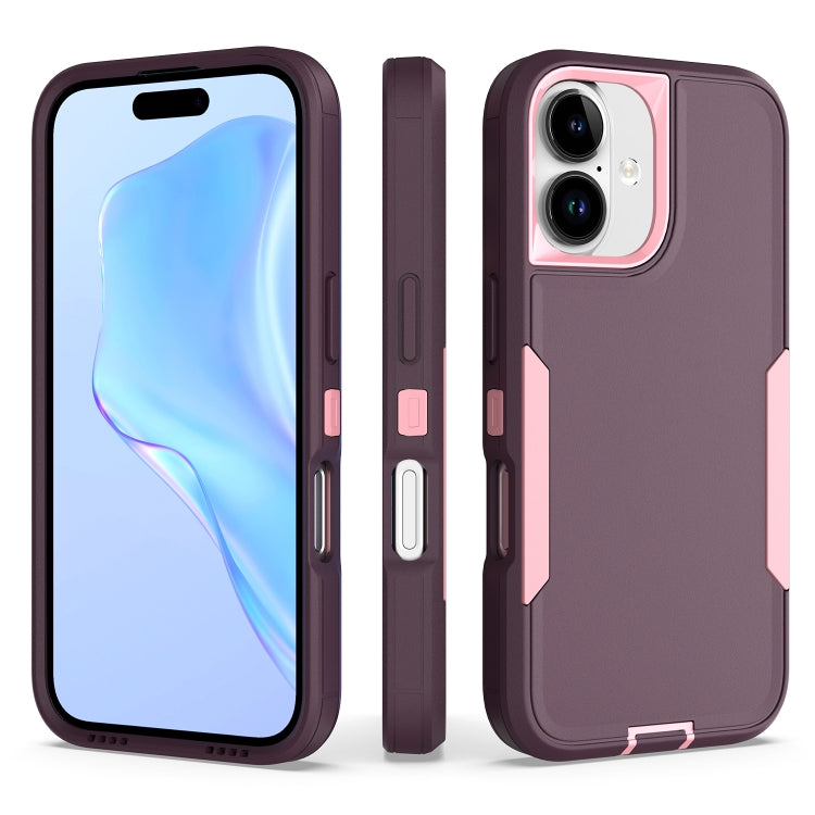 For iPhone 16 2 in 1 PC Hybrid TPU Phone Case