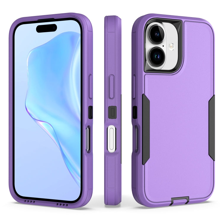 For iPhone 16 2 in 1 PC Hybrid TPU Phone Case