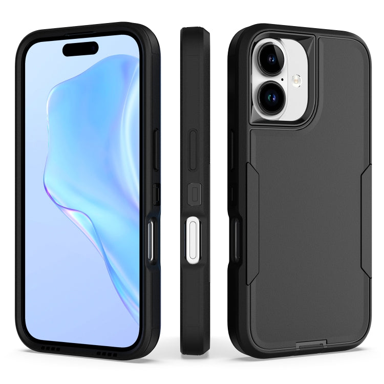 For iPhone 16 2 in 1 PC Hybrid TPU Phone Case