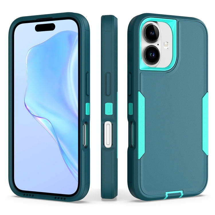 For iPhone 16 2 in 1 PC Hybrid TPU Phone Case