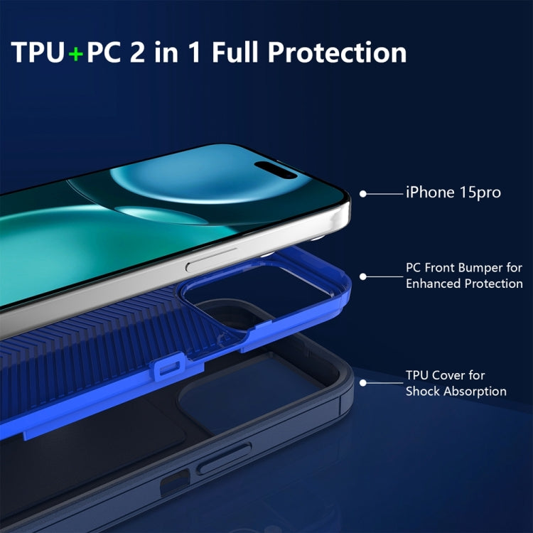 For iPhone 16 Pro 2 in 1 PC Hybrid TPU Phone Case