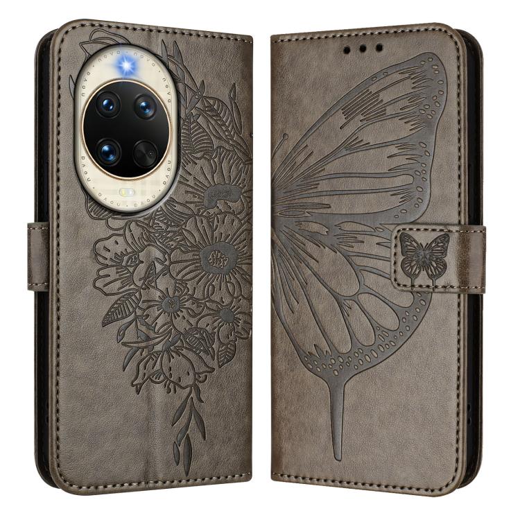 For Huawei nova 14 5G Embossed Butterfly Leather Phone Case