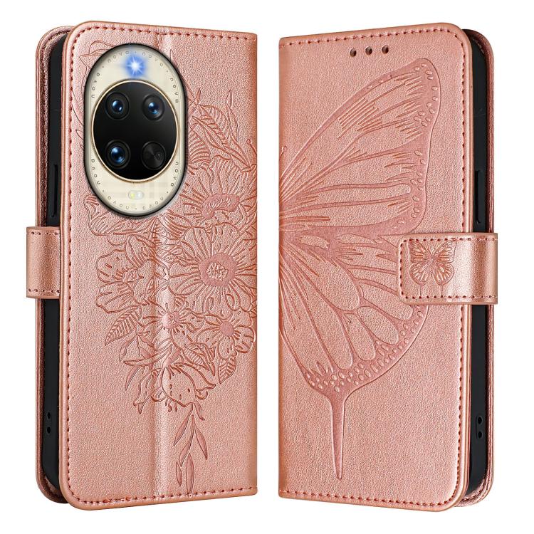 For Huawei nova 14 5G Embossed Butterfly Leather Phone Case