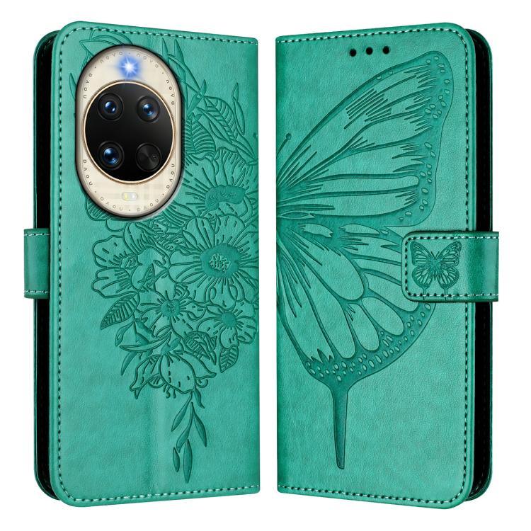 For Huawei nova 14 5G Embossed Butterfly Leather Phone Case