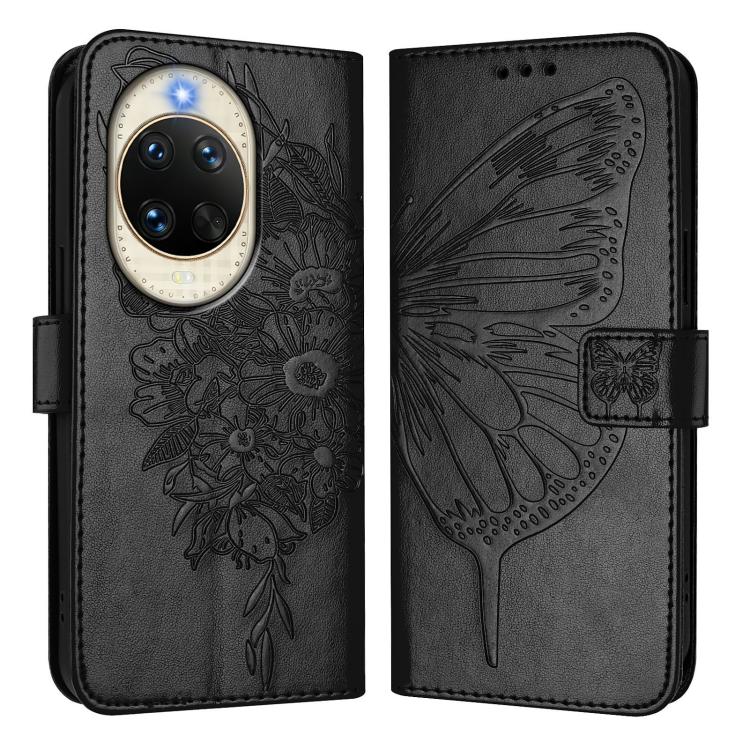 For Huawei nova 14 5G Embossed Butterfly Leather Phone Case