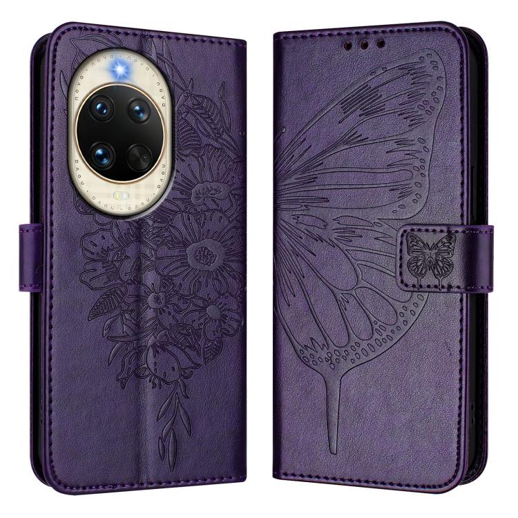 For Huawei nova 14 5G Embossed Butterfly Leather Phone Case