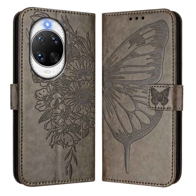 For Huawei nova 14 Pro 5G Embossed Butterfly Leather Phone Case