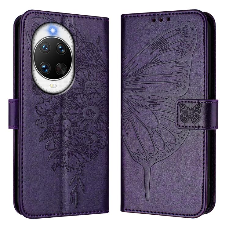 For Huawei nova 14 Pro 5G Embossed Butterfly Leather Phone Case