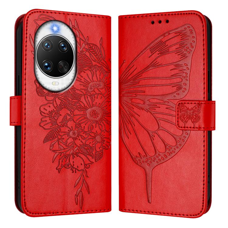For Huawei nova 14 Pro 5G Embossed Butterfly Leather Phone Case