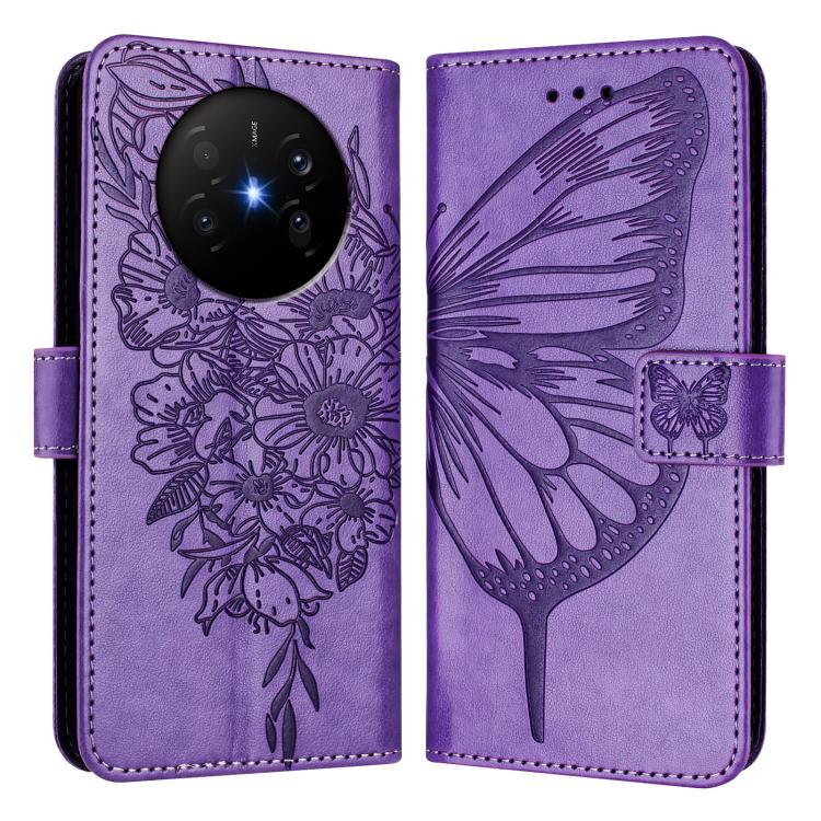 For Huawei Mate 70 Air 5G Embossed Butterfly Leather Phone Case