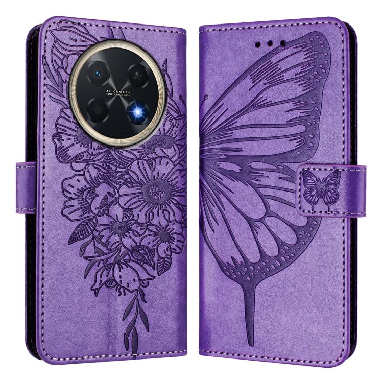 For Huawei Pura 90 Pro Max 5G Embossed Butterfly Leather Phone Case