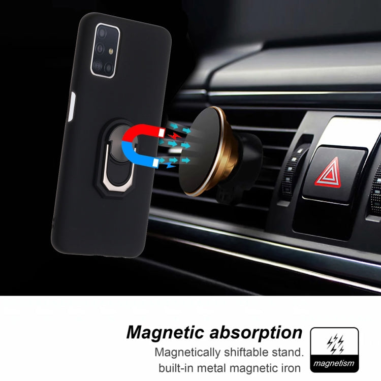 For OPPO A52 / A72 / A92 PC + TPU Shockproof Protective Case with Ring Holder(Red)