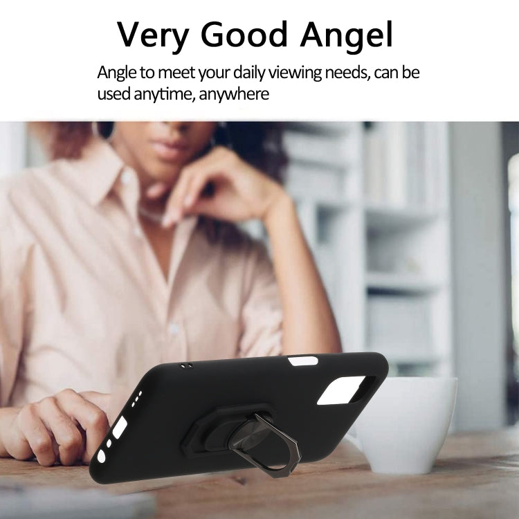 For OPPO A52 / A72 / A92 PC + TPU Shockproof Protective Case with Ring Holder(Red)