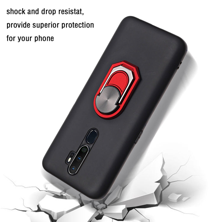 For OPPO A9 (2020) PC + TPU Shockproof Protective Case with Ring Holder