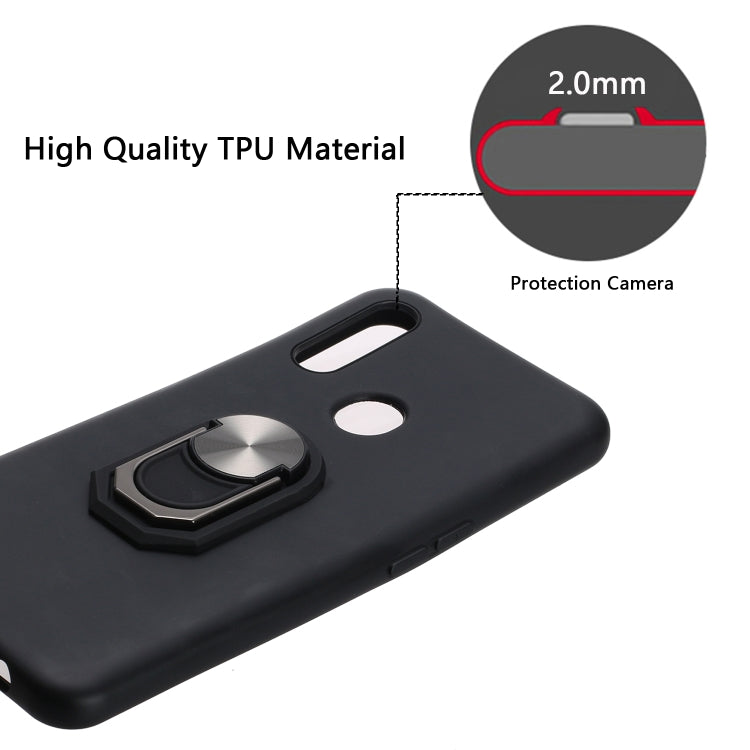 For OPPO A31 (2020) PC + TPU Shockproof Protective Case with Ring Holder(Red)