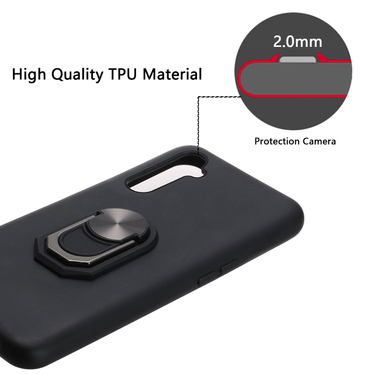 For OPPO Realme 5 PC + TPU Shockproof Protective Case with Ring Holder