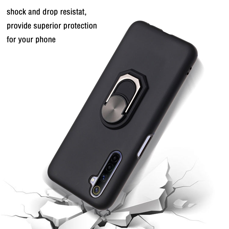 For OPPO Realme 5 Pro PC + TPU Shockproof Protective Case with Ring Holder