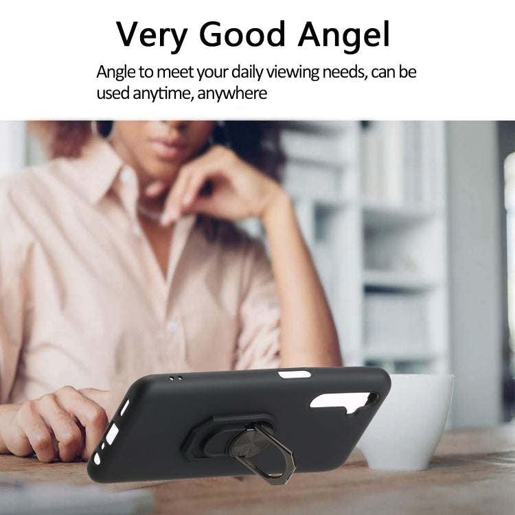 For OPPO Realme 6 PC + TPU Shockproof Protective Case with Ring Holder(Red)