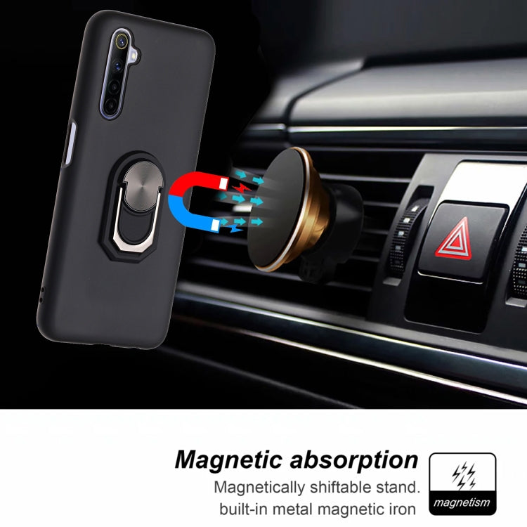 For OPPO Realme 6 Pro PC + TPU Shockproof Protective Case with Ring Holder