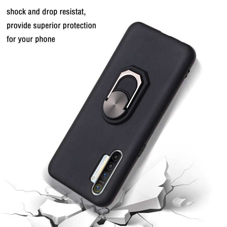 For OPPO Realme XT PC + TPU Shockproof Protective Case with Ring Holder