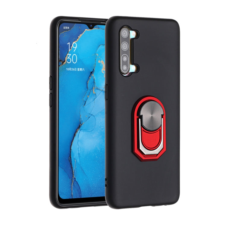 For OPPO Reno3 PC + TPU Shockproof Protective Case with Ring Holder