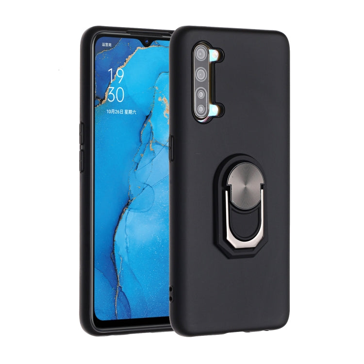 For OPPO Reno3 PC + TPU Shockproof Protective Case with Ring Holder
