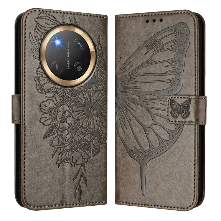 For Honor X9C 5G Global Embossed Butterfly Leather Phone Case