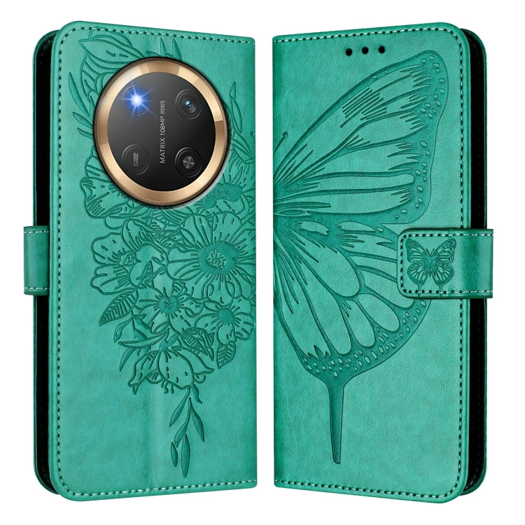 For Honor X9C 5G Global Embossed Butterfly Leather Phone Case