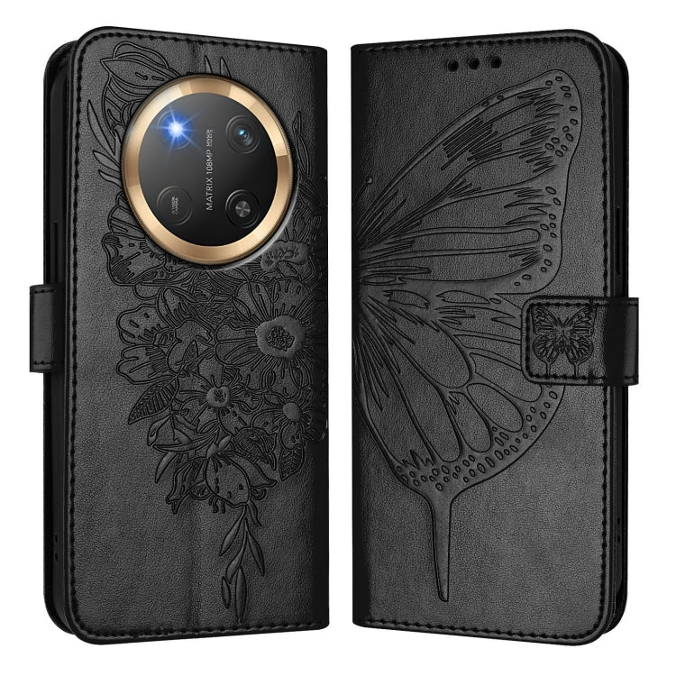 For Honor X9C 5G Global Embossed Butterfly Leather Phone Case