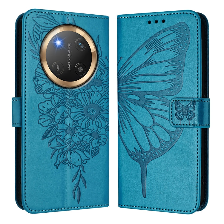 For Honor X9C 5G Global Embossed Butterfly Leather Phone Case