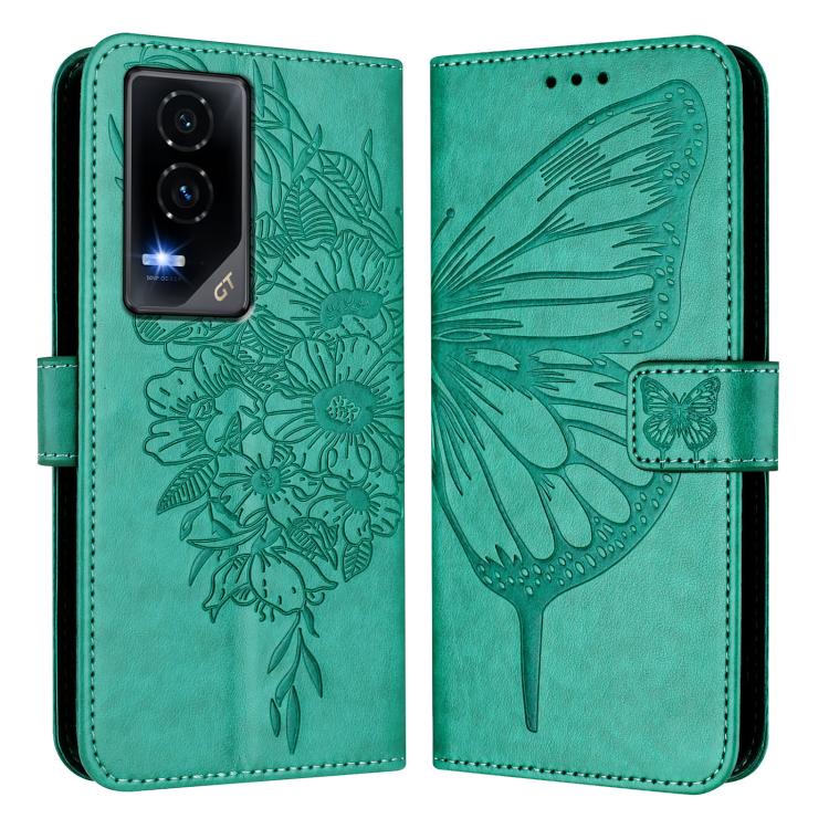 For Honor GT Embossed Butterfly Leather Phone Case