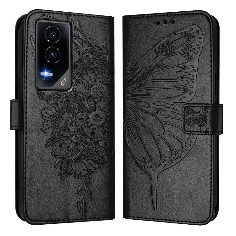 For Honor GT Embossed Butterfly Leather Phone Case