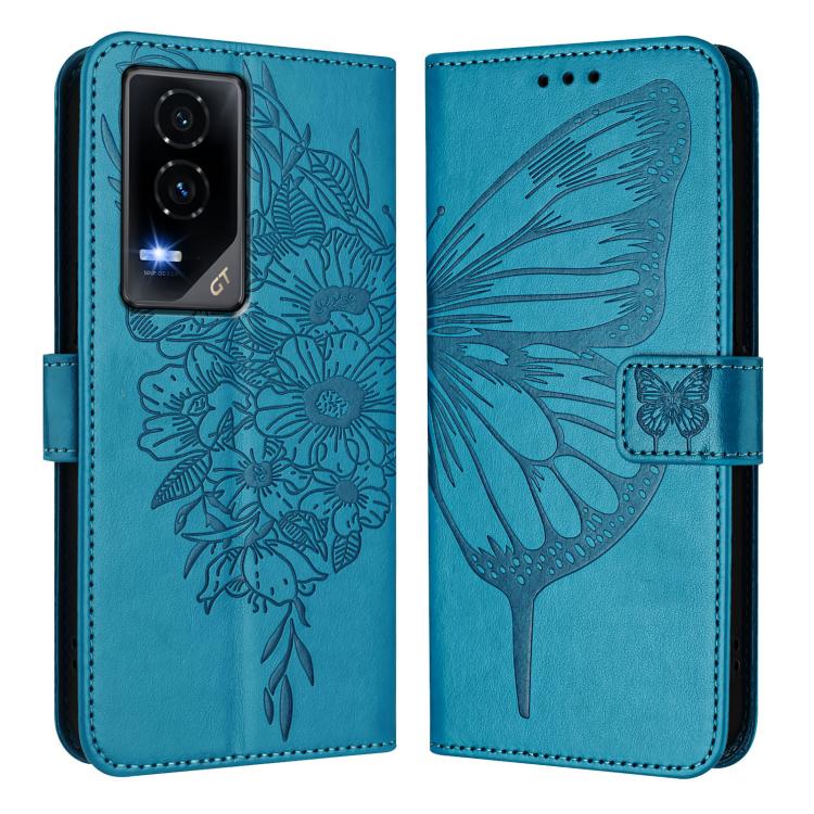 For Honor GT Embossed Butterfly Leather Phone Case
