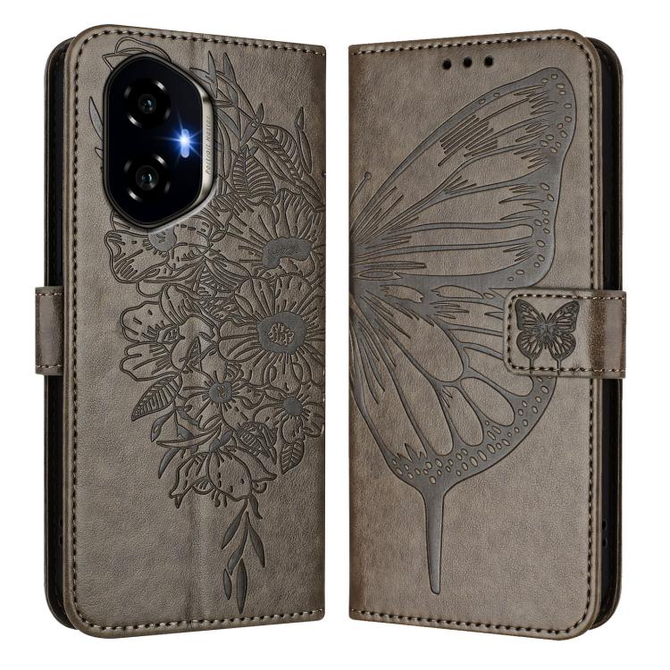 For Honor 300 Embossed Butterfly Leather Phone Case