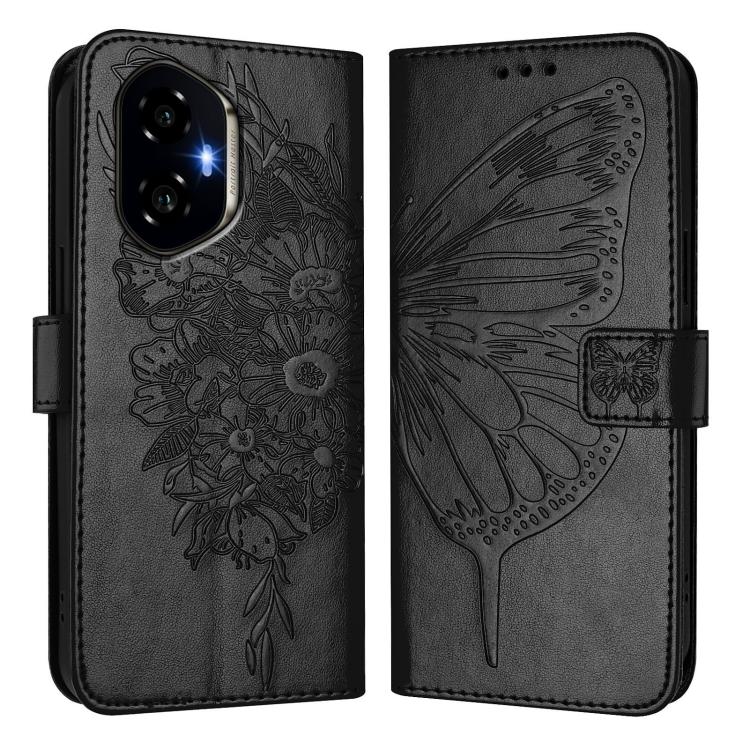 For Honor 300 Embossed Butterfly Leather Phone Case