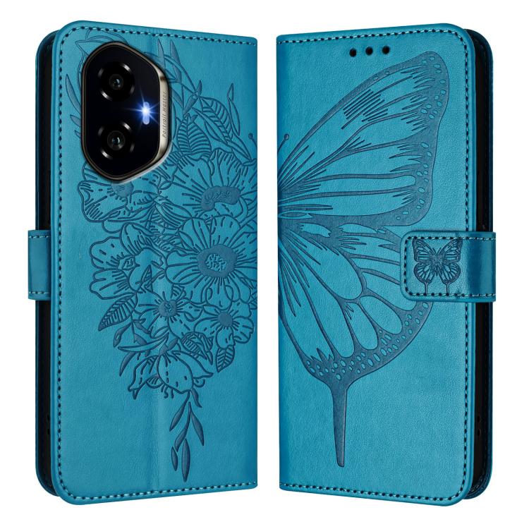 For Honor 300 Embossed Butterfly Leather Phone Case