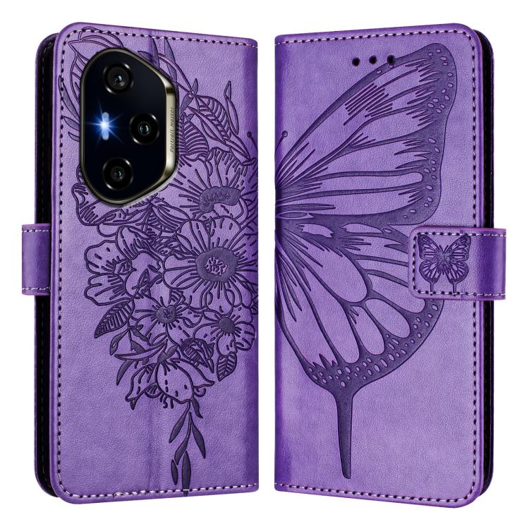 For Honor 300 Pro / 300 Ultra Embossed Butterfly Leather Phone Case